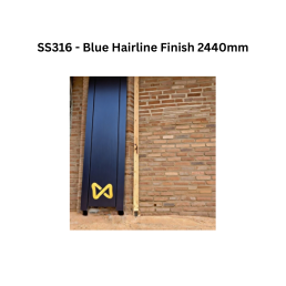 Infinity - Profile SS316 Collar profiles Blue Hairline Finish 2440mm
