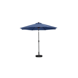 Jainsons 2.7m round centre pole umbrella with led lighting and tilt mechanism Navy Blue