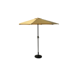 Jainsons 2.7m round centre pole umbrella with led lighting and tilt mechanism beige