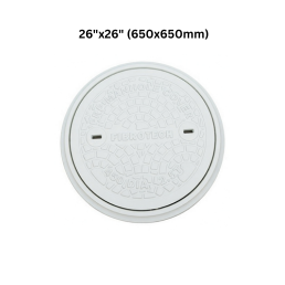 Fibrotech Manhole Cover WHITE 26"x26" (650x650mm)