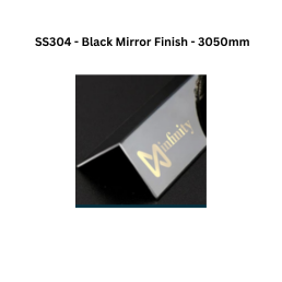 Infinity L-Profile SS304 Decorative profiles Black Mirror Finish 3050mm