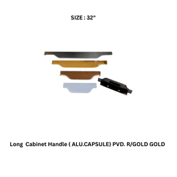 Victor Long Cabinet Handle ( ALU.CAPSULE) PVD. R/GOLD GOLD 32’’
