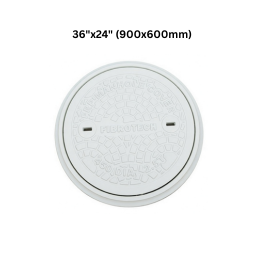 Fibrotech Manhole Cover WHITE 36"x24" (900x600mm)