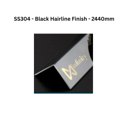 Infinity L-Profile SS304 Decorative profiles Black Hairline Finish 2440mm