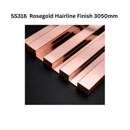 Infinity Fluted Panel SS316 Rosegold Hairline Finish 3050mm