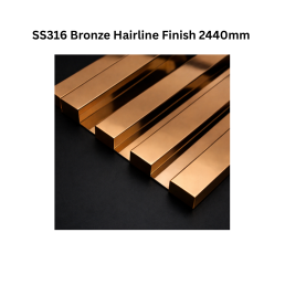 Infinity Fluted Panel SS316 Bronze Hairline Finish 2440mm