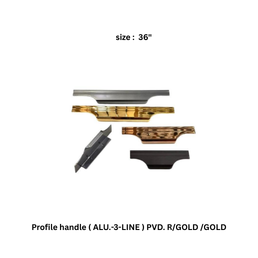 Victor Profile handle ( ALU.-3-LINE ) PVD. R/GOLD /GOLD 36’’