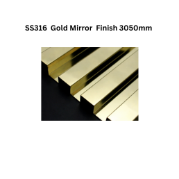 Infinity Fluted Panel SS316 Gold Mirror Finish 3050mm