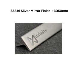 Infinity T-Profile SS316 Decorative profiles Silver Mirror Finish - 3050mm