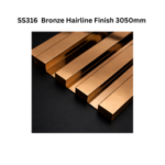 Infinity Fluted Panel SS316 Bronze Hairline Finish 3050mm