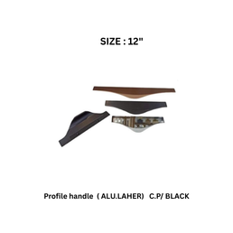Victor Profile handle ( ALU.LAHER) C.P/ BLACK 12’’