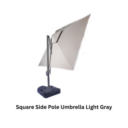 Square Side Pole Umbrella Light Gray