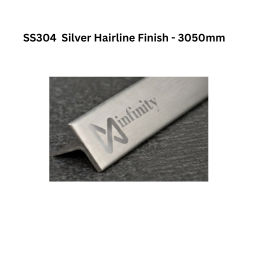Infinity T-Profile SS304 Decorative profiles Silver Hairline Finish - 3050mm