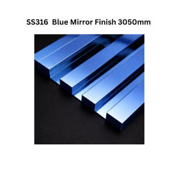 Infinity Fluted Panel SS316 Blue Mirror Finish 3050mm