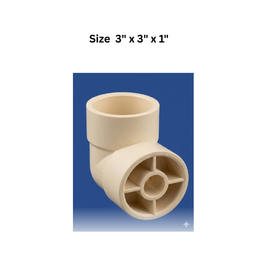 Ajay Greenline Cpvc Reducer Tee (IPS X CTS) 80 mm x 80 mm x 25 mm