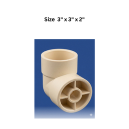 Ajay Greenline Cpvc Reducer Tee (IPS X CTS) 80 mm x 80 mm x 50 mm