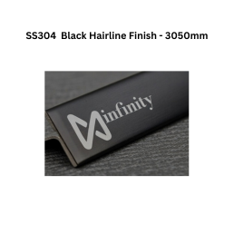 Infinity T-Profile SS304 Decorative profiles Black Hairline Finish - 3050mm