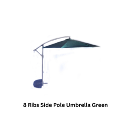 8 Ribs Side Pole Umbrella Green