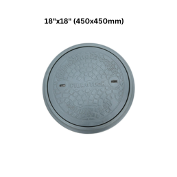 Fibrotech Manhole Cover DA GREY 18"x18" (450x450mm)