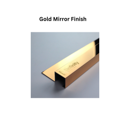 Infinity J-Profile SS Decorative profiles gold Mirror Finish