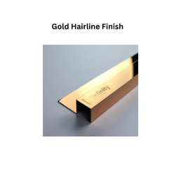 Infinity J-Profile SS Decorative profiles gold Hairline Finish