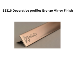 Infinity T-Profile SS316 Decorative profiles Bronze Mirror Finish