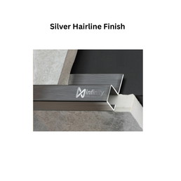 Infinity J-Profile SS Decorative profiles Silver Hairline Finish