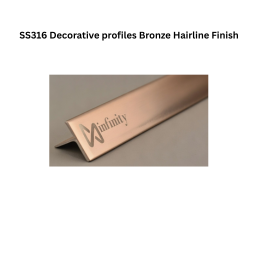 Infinity T-Profile SS316 Decorative profiles Bronze Hairline Finish