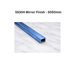 Infinity U-Profile SS304 Decorative profiles Blue Mirror Finish - 3050mm