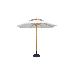 Jainsons 2.7m round double decker centre pole umbrella White