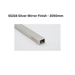Infinity U-Profile SS316 Decorative profiles Silver Mirror Finish - 3050mm