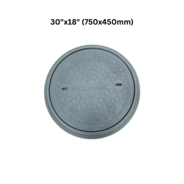Fibrotech Manhole Cover DA GREY 30"x18" (750x450mm)