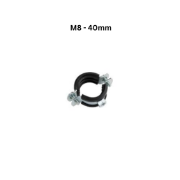 EQOfluids - Rubber lined Bracket M8- 40mm