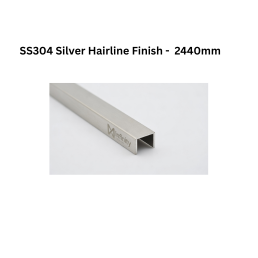 Infinity U-Profile SS304 Decorative profiles Silver Hairline Finish - 2440mm