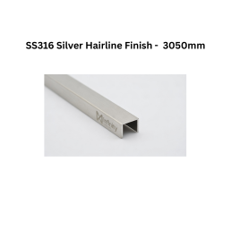 Infinity U-Profile SS316 Decorative profiles Silver Hairline Finish - 3050mm