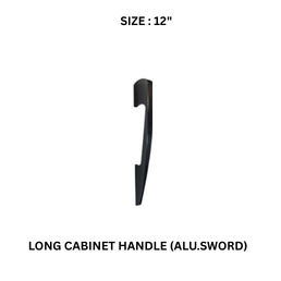 Victor Long Cabinet Handle (ALU.SWORD) Cp/Black 12’’