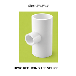 Ajay Greenline Upvc Reducing Tee Sch 80 - 50 mm x50 mm x25 mm