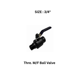 EQOfluids - Thre. M/F Ball Valve 3/4"