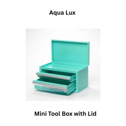 Groz Mini Tool Box with Lid Aqua Lux