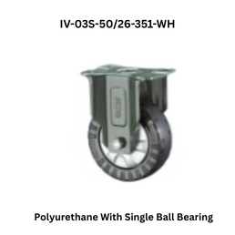 Supo Grand Polyurethane With Single Ball Bearing IV-03S-50/26-351-WH (M10x 25 mm)