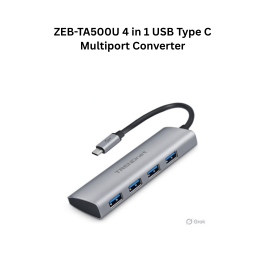 Zebronics TA500U 4 in 1 USB Type C Multiport Converter