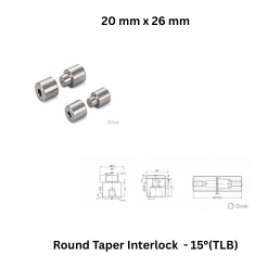 Round Taper Interlock - 15°(TLB) - 20 mm x 26 mm