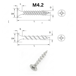 Precise Bugle Head Drywall Screws - M4.2 - Stainless Steel