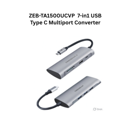Zebronics TA1500UCVP 7-in1 USB Type C Multiport Converter