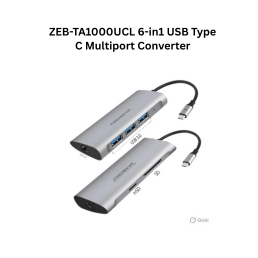 Zebronics TA1000UCL 6-in1 USB Type C Multiport Converter