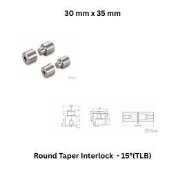 Round Taper Interlock - 15°(TLB) - 30 mm x 35 mm