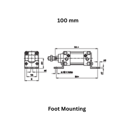 Janatics Pneumatic Foot Mounting - 100 mm