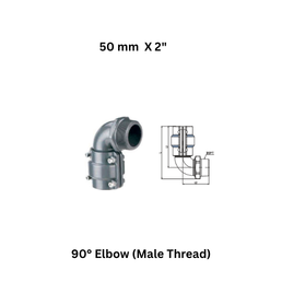 AirPipe 90° Elbow (Male Thread) - 50 mm X 2"