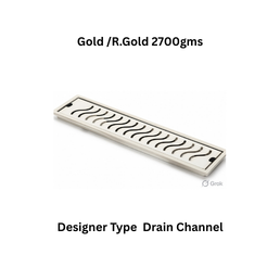 Simtex SS304 Designer Type Drain Channel Gold /R.Gold 2700gms