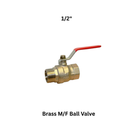 Luthra Pneumsys Brass M/F Ball Valve - 1/2"